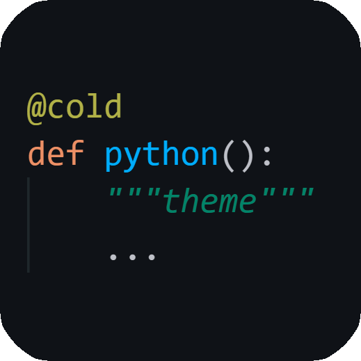 Cold Python Theme